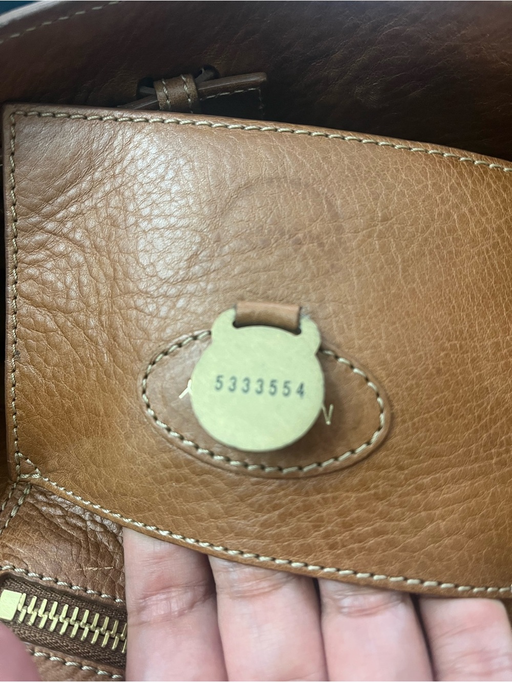 MULBERRY OAK NATURAL LEATHER BAYSWATER - Picture 12 of 16